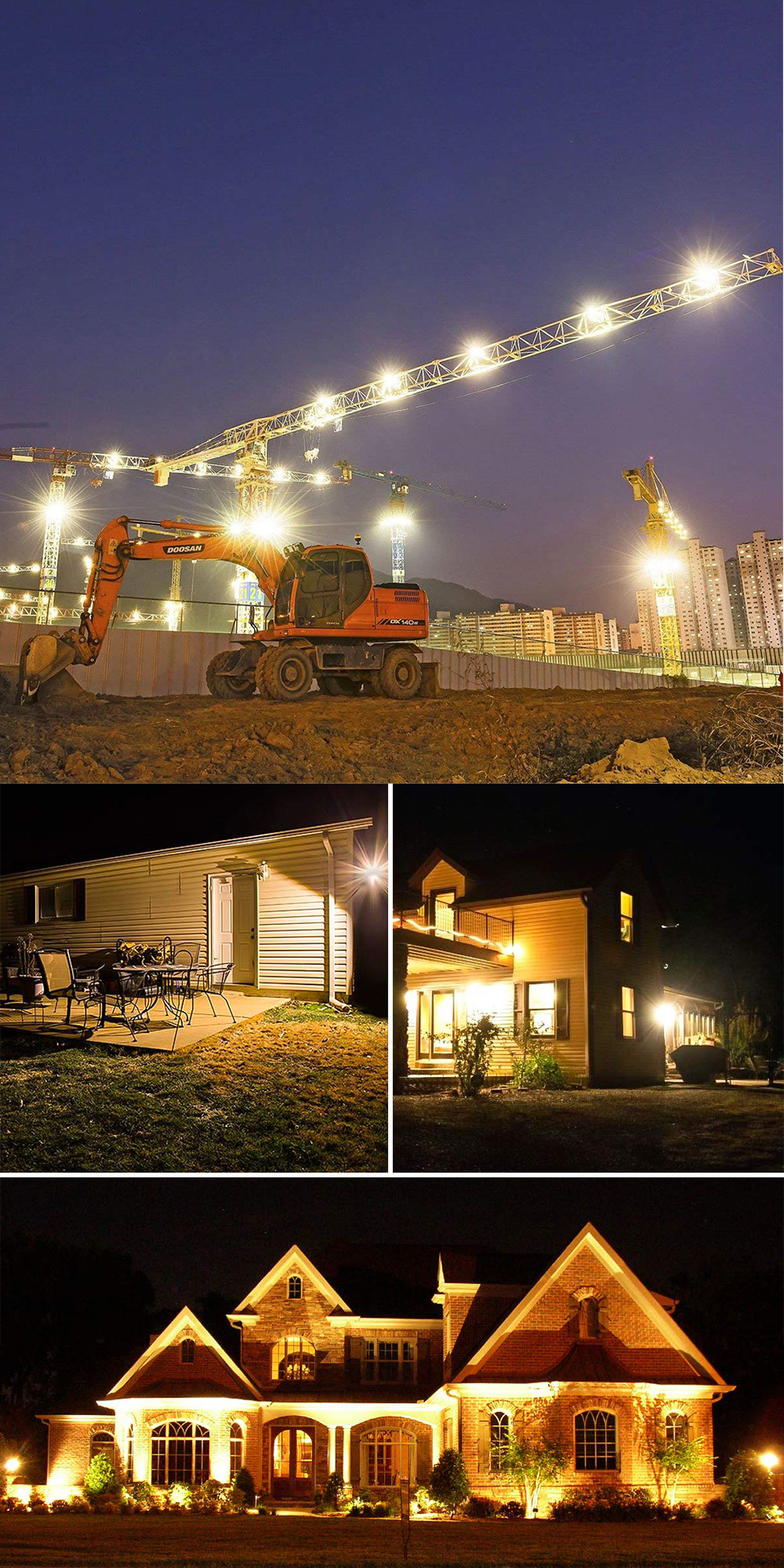 LED FloodLight 220V 300W 200W 30W 50W 100W High Brightness IP66 Waterproof Garden Lamp Wall LED Light Outdoor Lighting