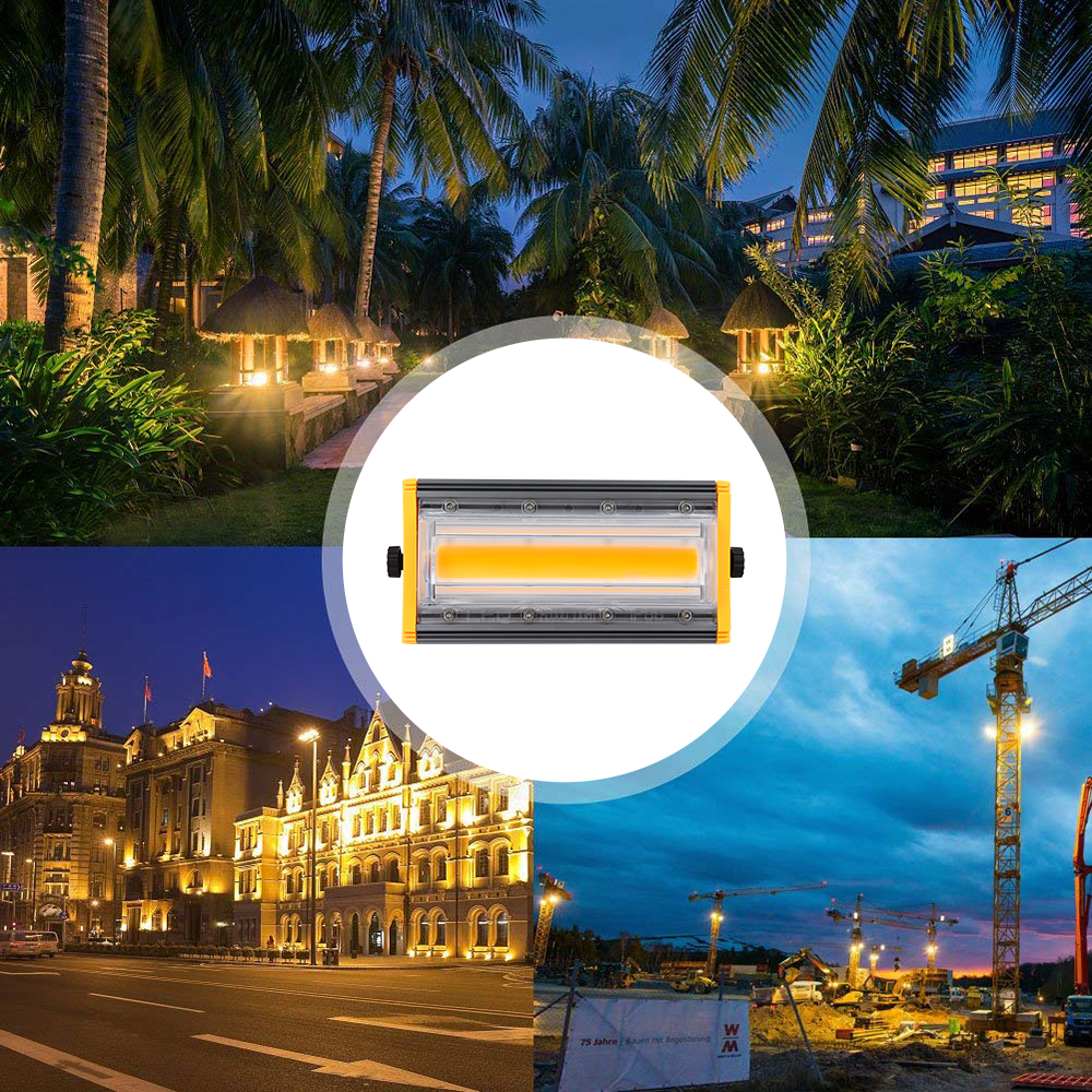50W LED Flood Light AC 220V COB Outdoor Spotlight Waterproof IP66 Projector Reflector Landscape Building Wall Washing Work Lamp