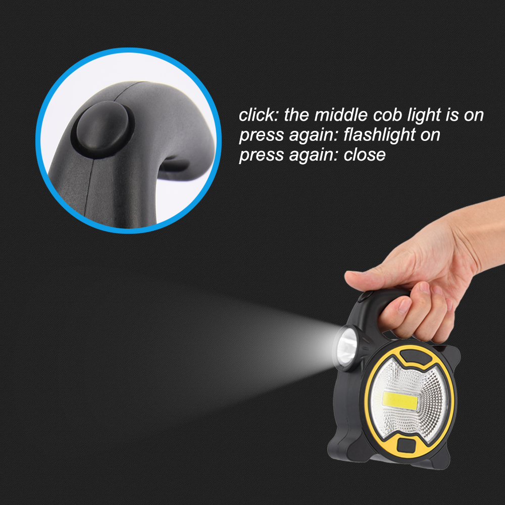 Portable LED Floodlight 10W COB LED Outdoor Garden Work Battery Powered Spot Lamp Tent Light Floodlight for Camping Light