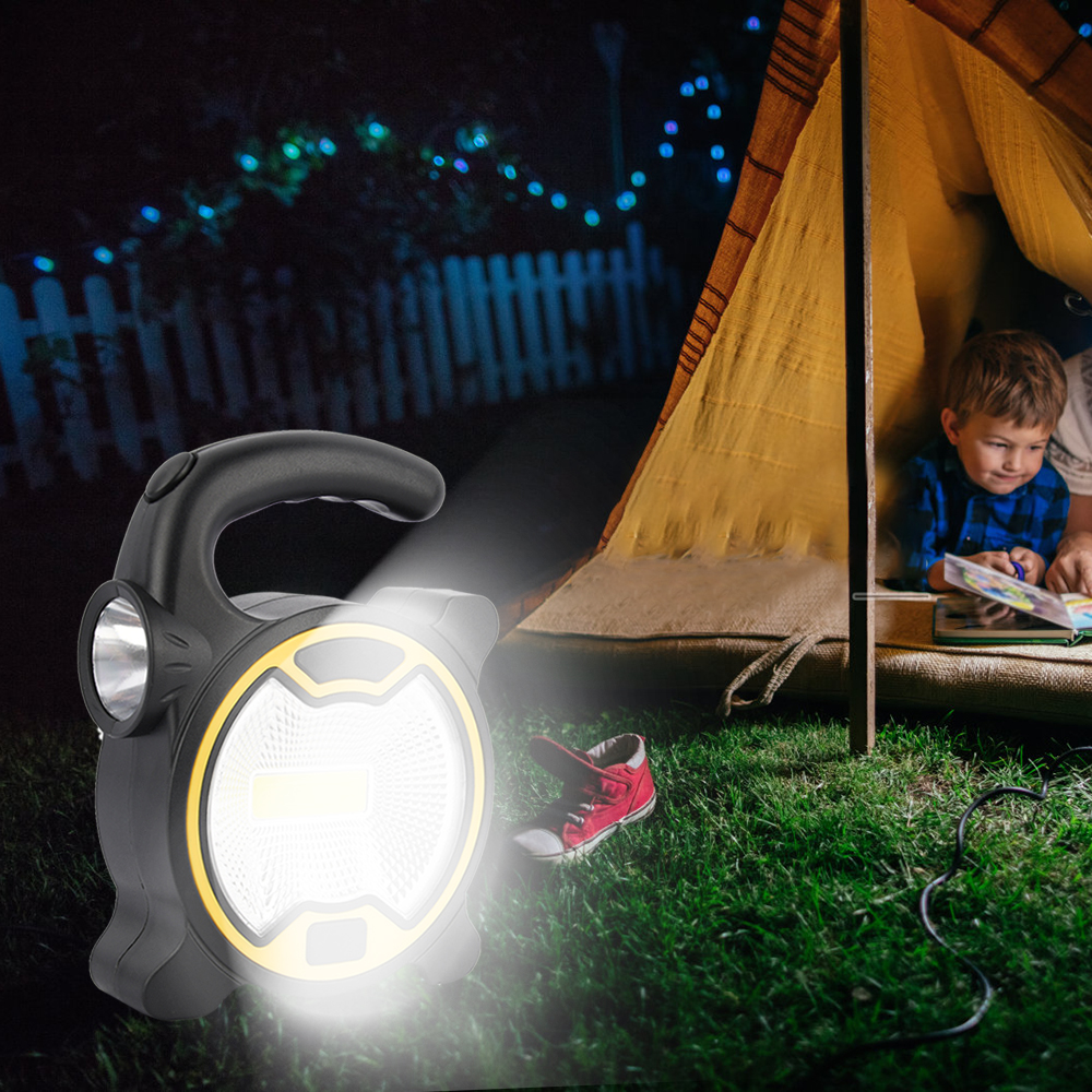 Portable LED Floodlight 10W COB LED Outdoor Garden Work Battery Powered Spot Lamp Tent Light Floodlight for Camping Light
