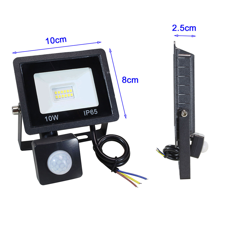 10W 20W 30W 50W 100W LED Floodlight 220V 240V Waterproof PIR Motion Sensor Floodlight Outdoor Wall Lamp Flood Light Spotlight