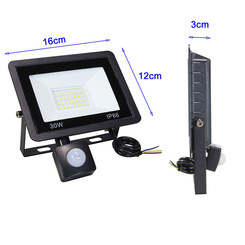 10W 20W 30W 50W 100W LED Floodlight 220V 240V Waterproof PIR Motion Sensor Floodlight Outdoor Wall Lamp Flood Light Spotlight