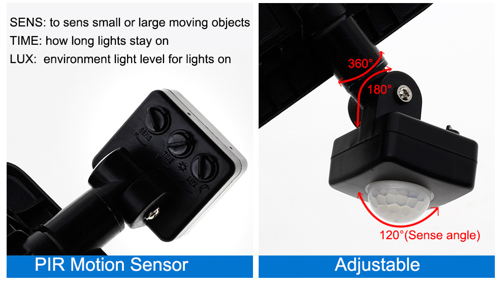 10W 20W 30W 50W 100W LED Floodlight 220V 240V Waterproof PIR Motion Sensor Floodlight Outdoor Wall Lamp Flood Light Spotlight