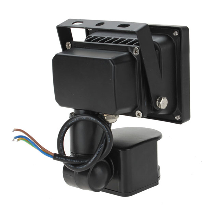 Outdoor Lighting Floodlights 10W White 1000LM PIR Motion Sensor Security LED Flood Light 85-265V