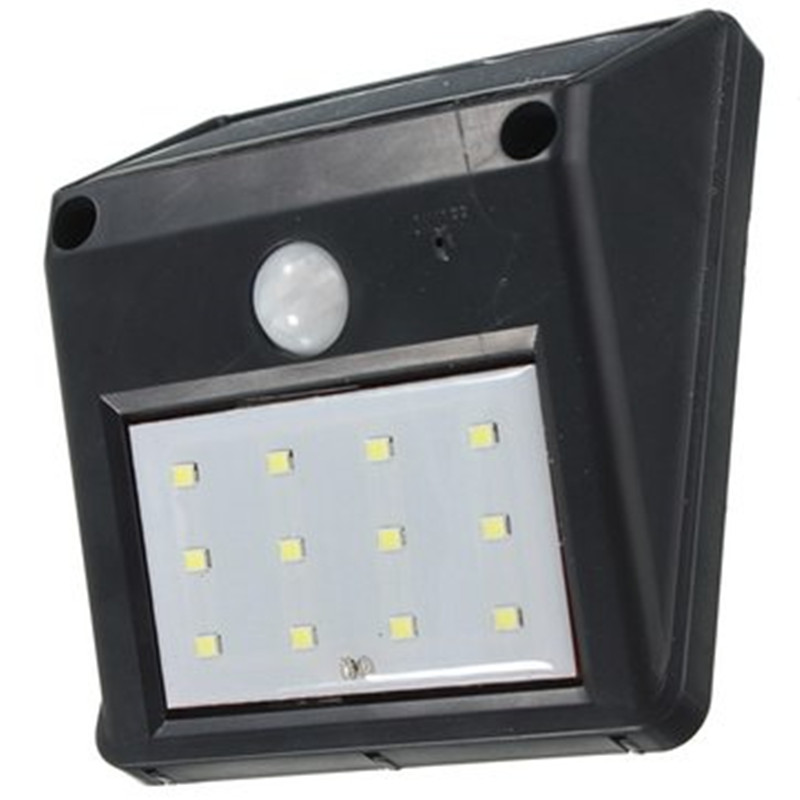 LA MIU Waterproof 12 LED Solar Light Solar Power PIR Motion Sensor LED Garden Light Outdoor Pathway Sense Solar Lamp Wall Light