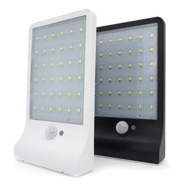 4pcs Solar Power 450LM 36 LED PIR Motion Sensor Lamps Outdoor Street Waterproof Wall Lights Garden Security Lamp with pole