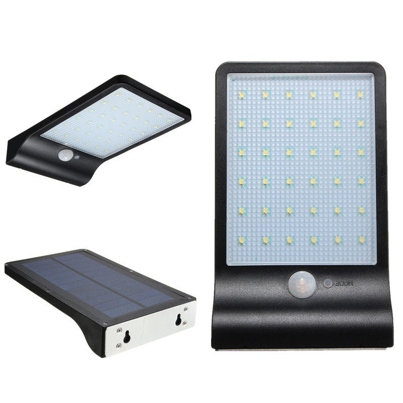 4pcs Solar Power 450LM 36 LED PIR Motion Sensor Lamps Outdoor Street Waterproof Wall Lights Garden Security Lamp with pole