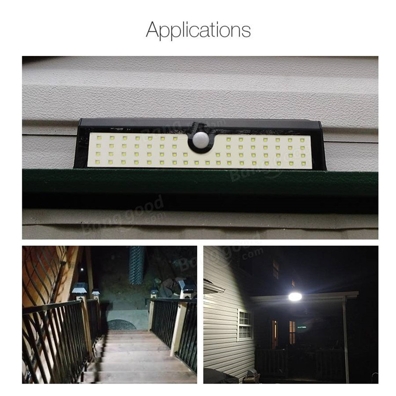800LM Solar Powered Light 62 LED Solar Light PIR Human Body Motion Sensor Outdoor LED Garden Light Waterproof IP65 Wall Lamp 8W