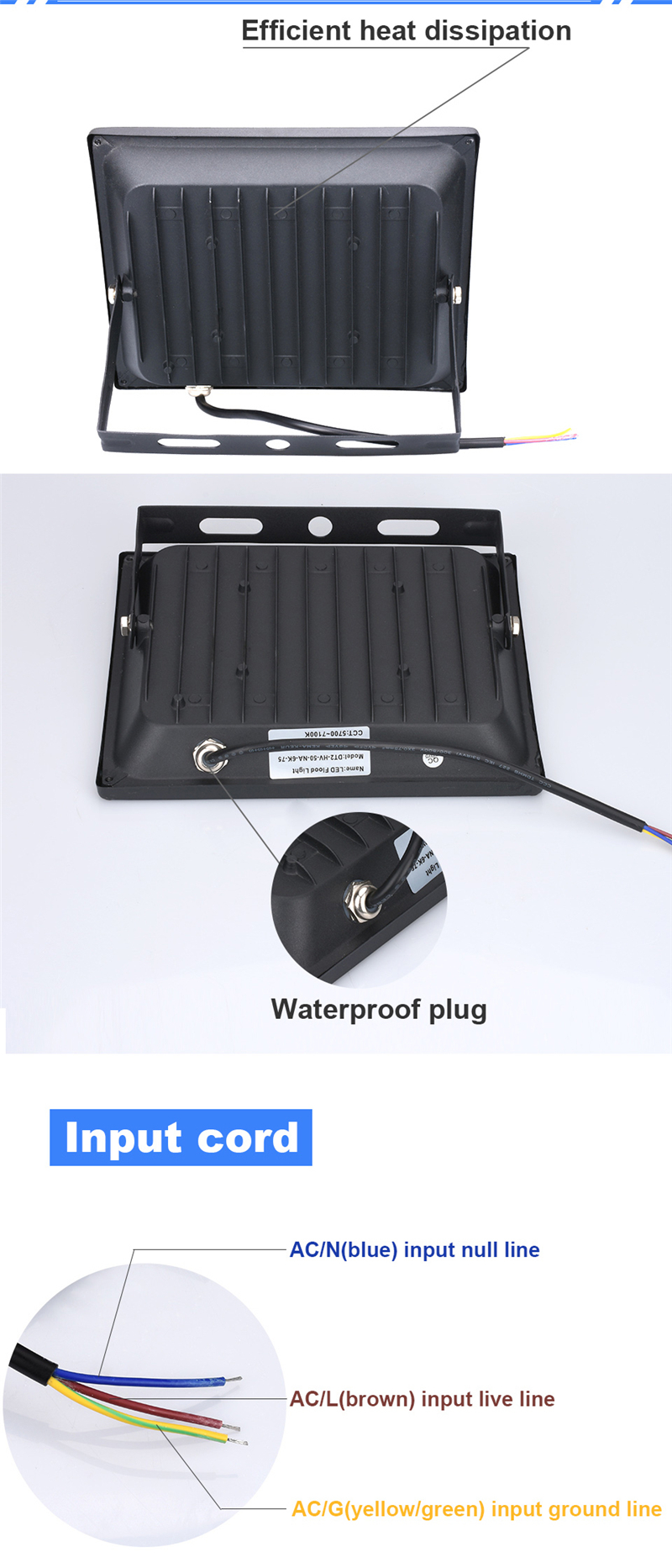 LED Spotlight Outdoor Lighting Projector Reflector Wall Lamp 220V LED Flood Light 100W 200W 400W 800W 1500W 2500W Floodlight
