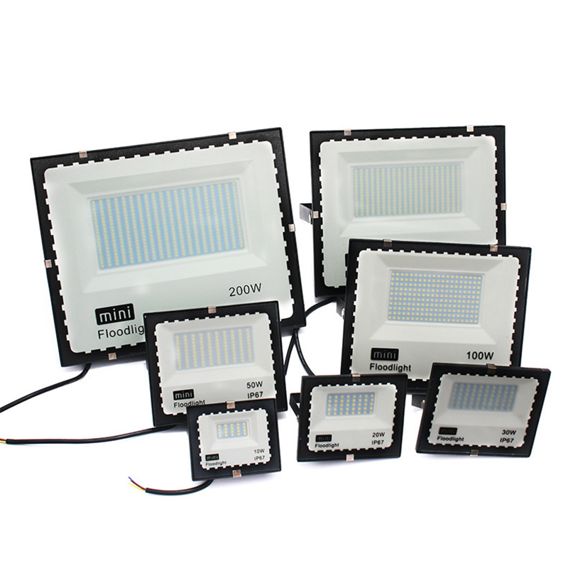 10pcs/lot LED Flood Light 50W 100W 150W 200W 110V 220V Waterproof IP67 Spotlight Outdoor Garden Lamp Led Floodlight Lighting