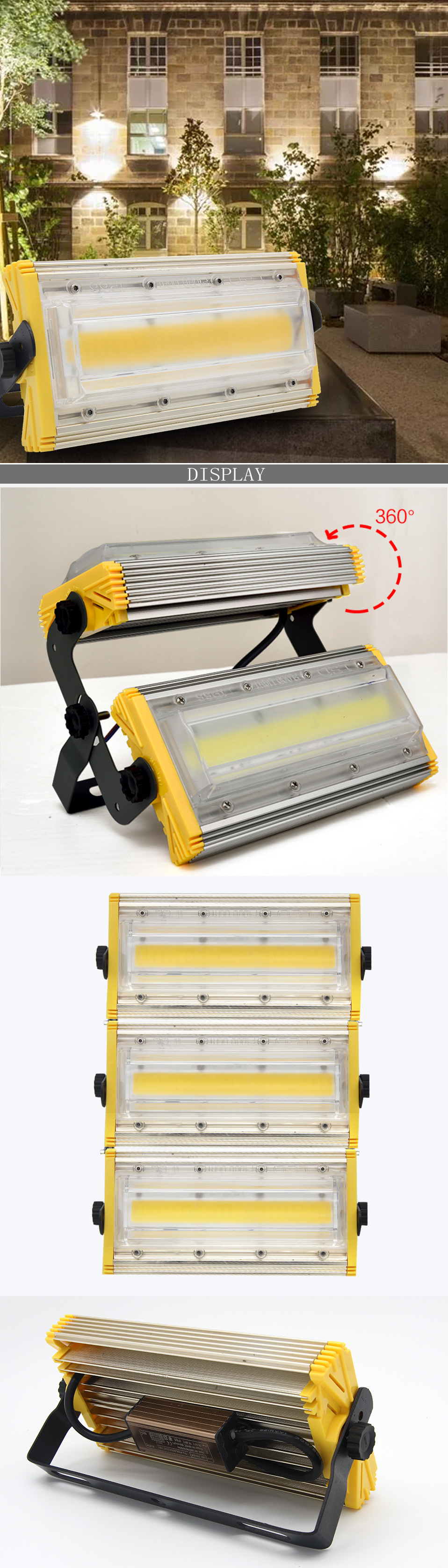 4PCS 50W 100W 150W COB LED Flood Light Super Bright IP66 Waterproof LED Flood Lights AC85-265V Outdoor Emergency Wall Spotlight
