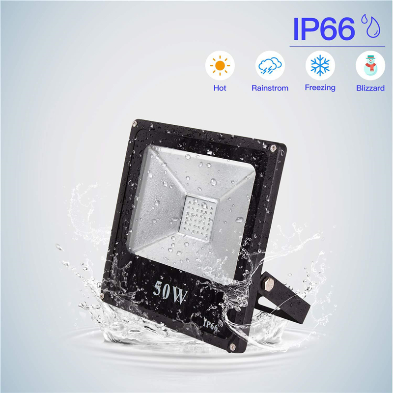 PIR Motion Sensor 50W UV LED Flood Light Ultraviolet Blacklight Floodlamp 85V-265V IP66 Waterproof for Parties Curing Glue Party