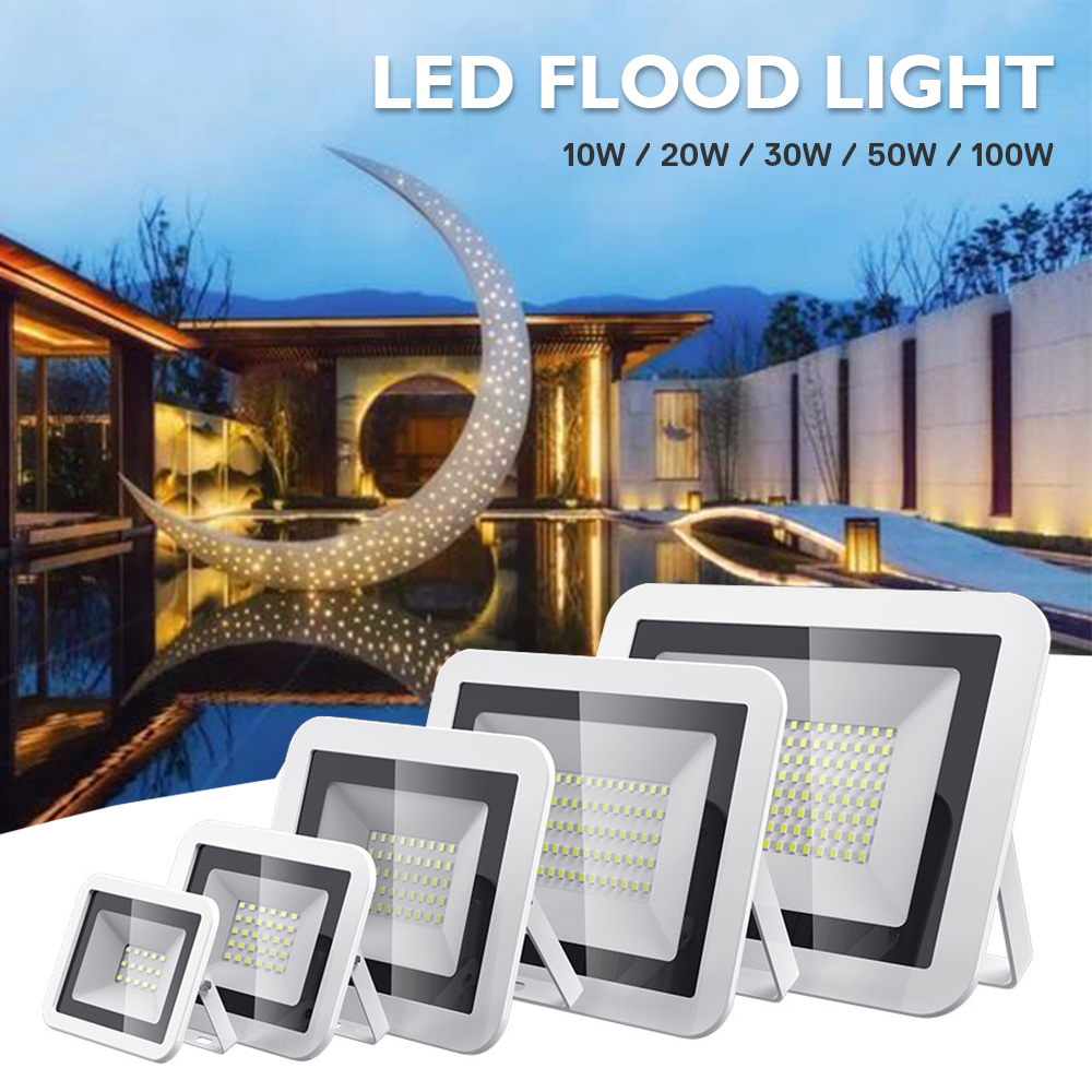LED Floodlight Wall Reflector Led Lamp 10W 20W 30W 50W 100W Waterproof Outdoor AC 220V Spotlight For Garden Square Flood Light