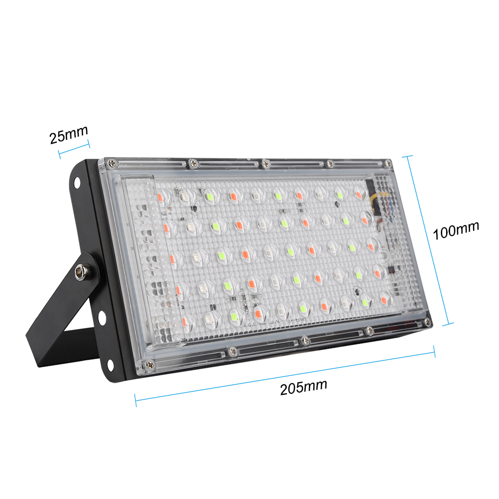 50W 100W RGB Led Spotlight Outdoor Flood Light Waterproof IP66 AC 220V Reflector Led Projector SMD 2835 With Remote Controller