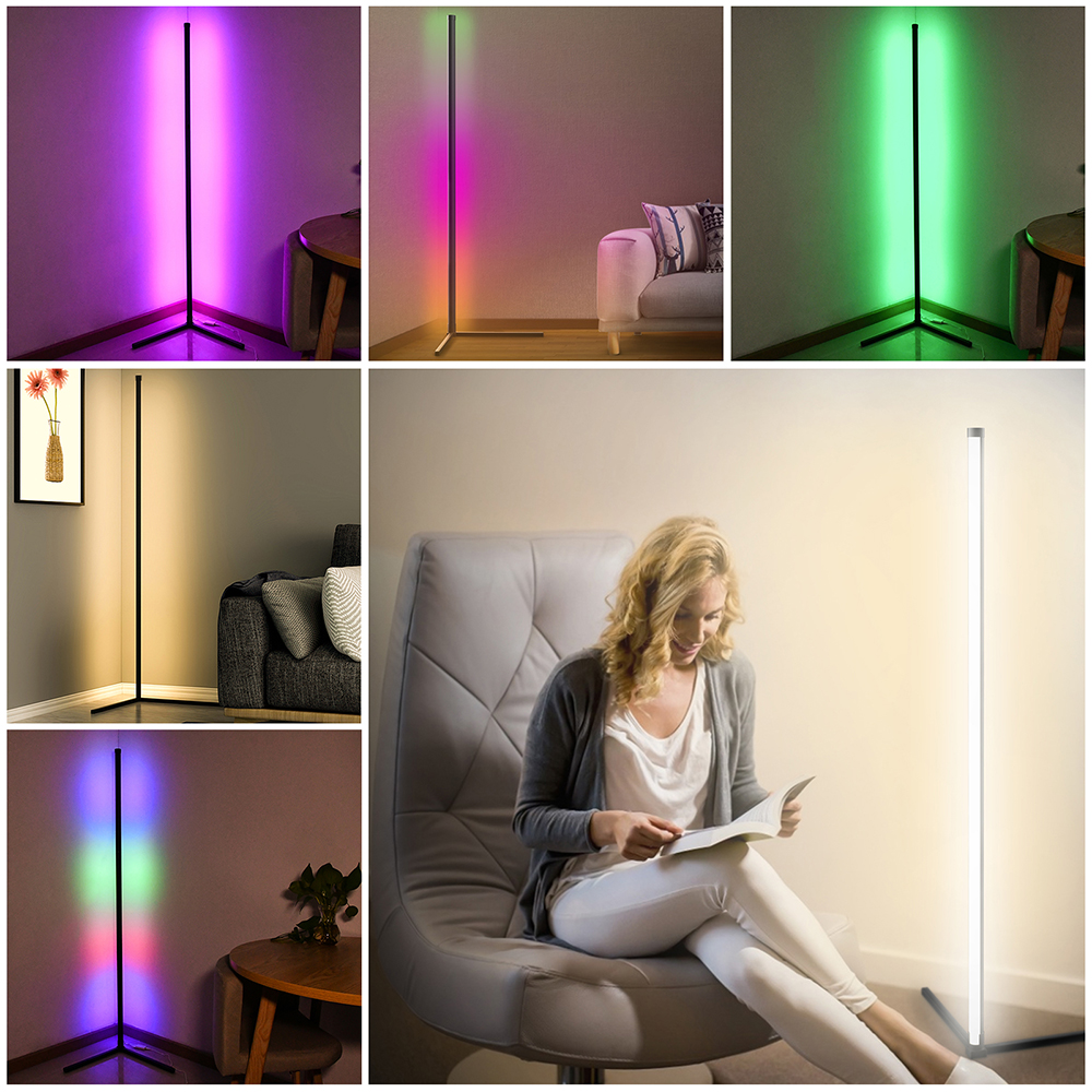 Led Night Lamp Nordic RGB Modern Bedroom Night Light Dimming Standing Lamp Home Decor Indoor Standing Light Fixtures