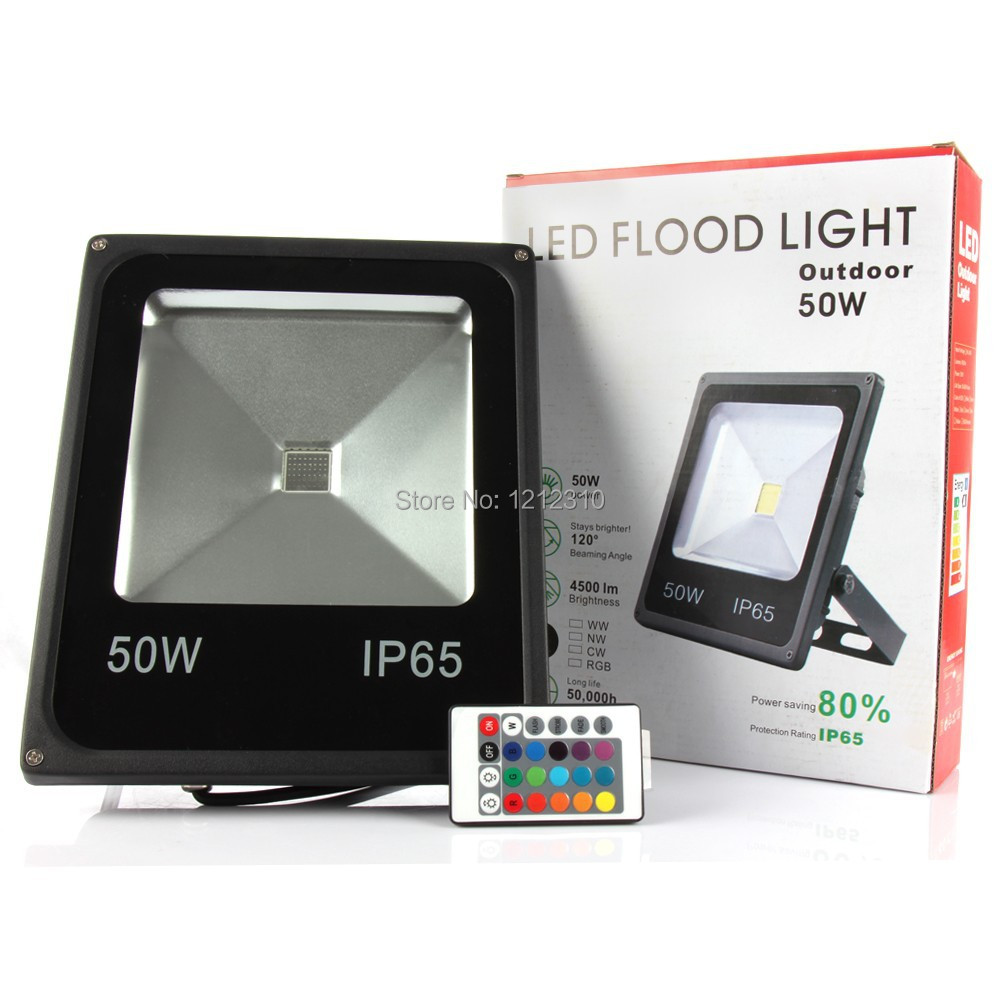 1pcs Ultra Bright 10W 20W 30W 50W RGB AC220V 110V Led Flood light Waterproof IP65 Led Reflector Led Floodlight Outdoor lighting