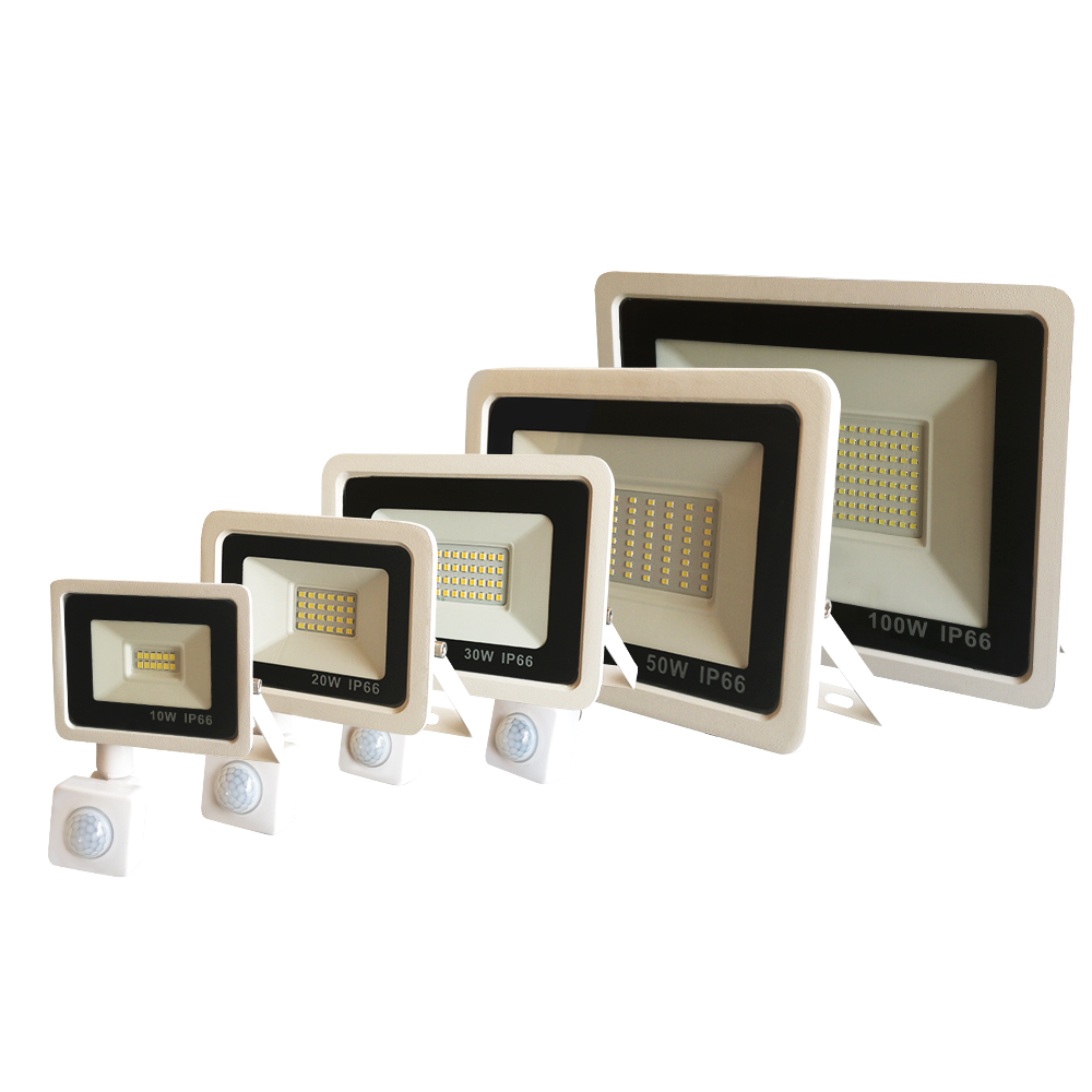 10W 20W 30W 50W 100W LED Floodlight 220V 240V Waterproof PIR Motion Sensor Floodlight Outdoor Wall Lamp Flood Light Spotlight