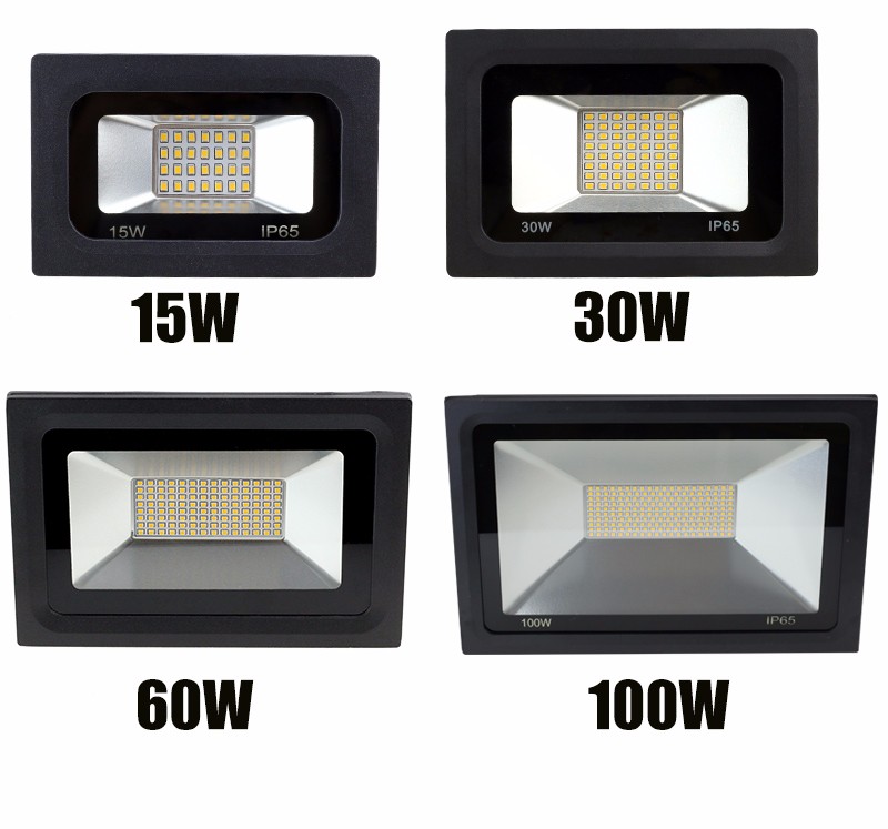 AC 220V LED Flood Light 15W 30W 60W 100W Waterproof IP65 Reflector Led Floodlight Garden Spotlight Outdoor Lamp