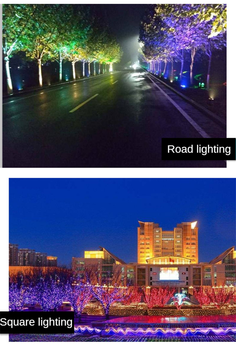 Garden Lighting Colorful RGB Color Changing Outdoor Waterproof Floodlight Landscape Tree Greening Light Park Square Lighting Led