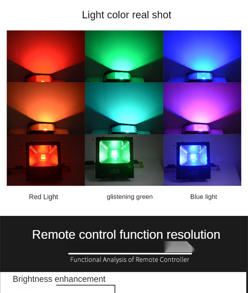 Garden Lighting Colorful RGB Color Changing Outdoor Waterproof Floodlight Landscape Tree Greening Light Park Square Lighting Led