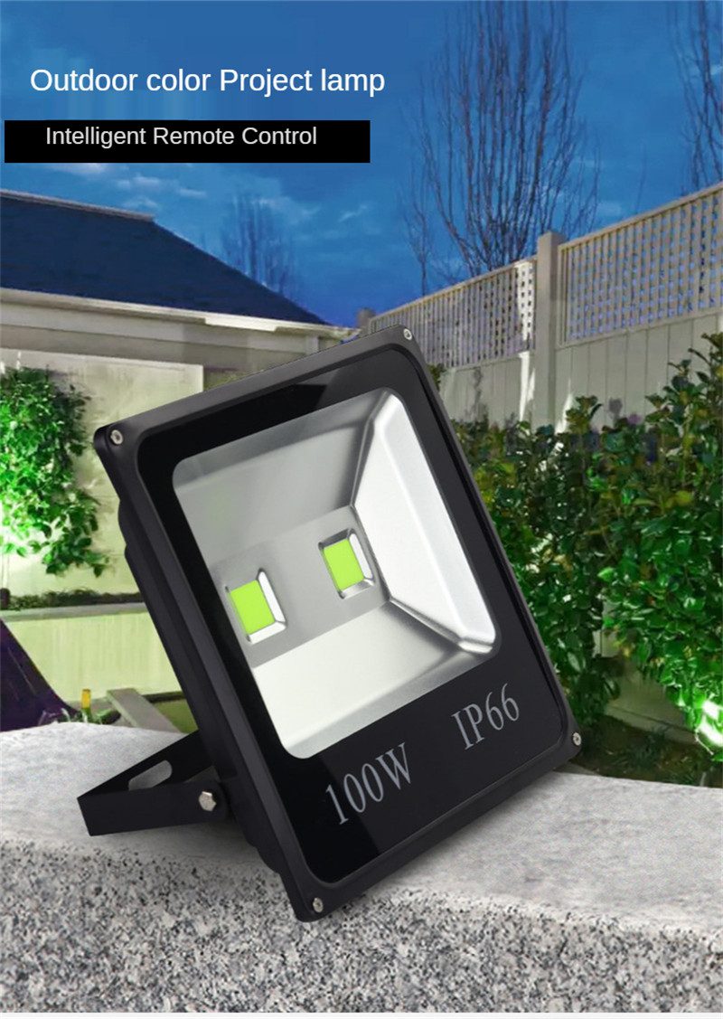 Tree Lights Landscape Lights Led 100W Colorful Squares Parks Bridges Villas Outdoor Floodlight RGB Spotlight 50W Led Projector