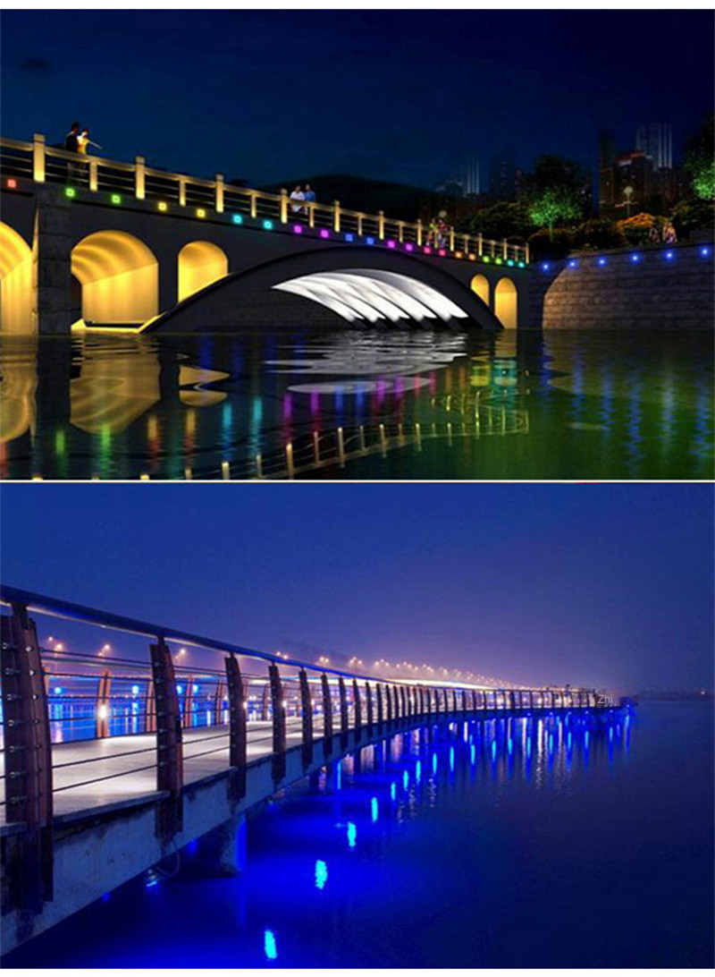 Tree Lights Landscape Lights Led 100W Colorful Squares Parks Bridges Villas Outdoor Floodlight RGB Spotlight 50W Led Projector