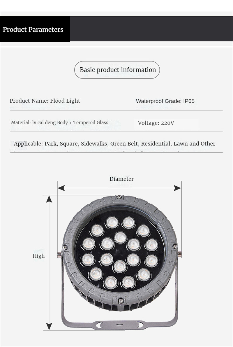 Led Flood Light Wheel Bird's Nest Spotlight Outdoor Waterproof Round Tree Light Bird's Nest Tree Spotlight Garden Lights Lawn