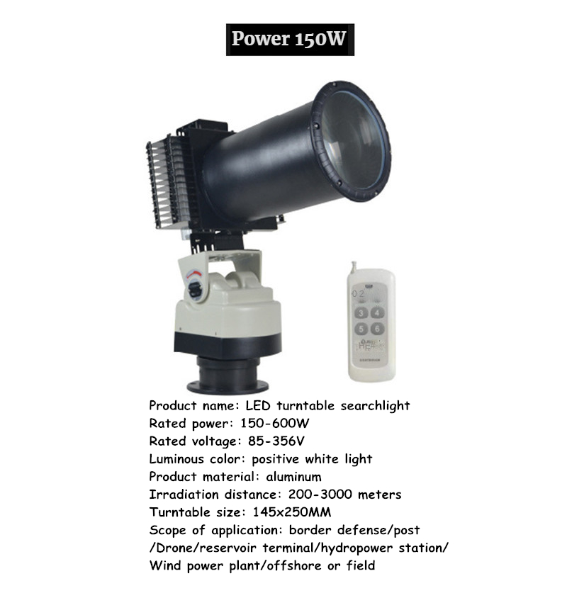 Searchlight LED Strong Light Remote Spotlight Water Proof Ship Fishing Xenon Lights Outdoor Lighting for Fish Ponds Construction