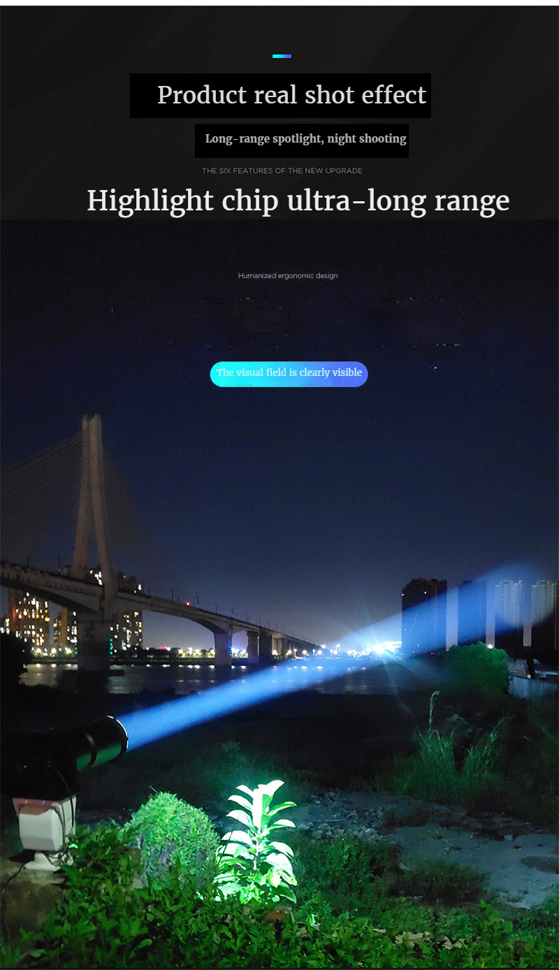 Searchlight LED Strong Light Remote Spotlight Water Proof Ship Fishing Xenon Lights Outdoor Lighting for Fish Ponds Construction
