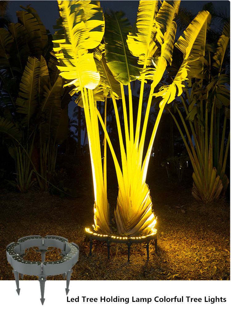 60W Pillar Lamp Landscape Lamp Garden Decoration Lights Outdoor Garden Spotlight Colorful Light Corrugated Tree Light Courtyard