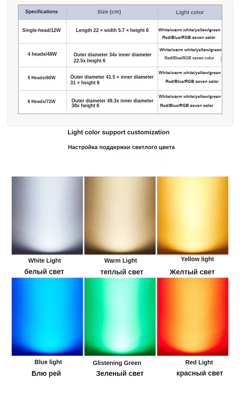 60W Pillar Lamp Landscape Lamp Garden Decoration Lights Outdoor Garden Spotlight Colorful Light Corrugated Tree Light Courtyard