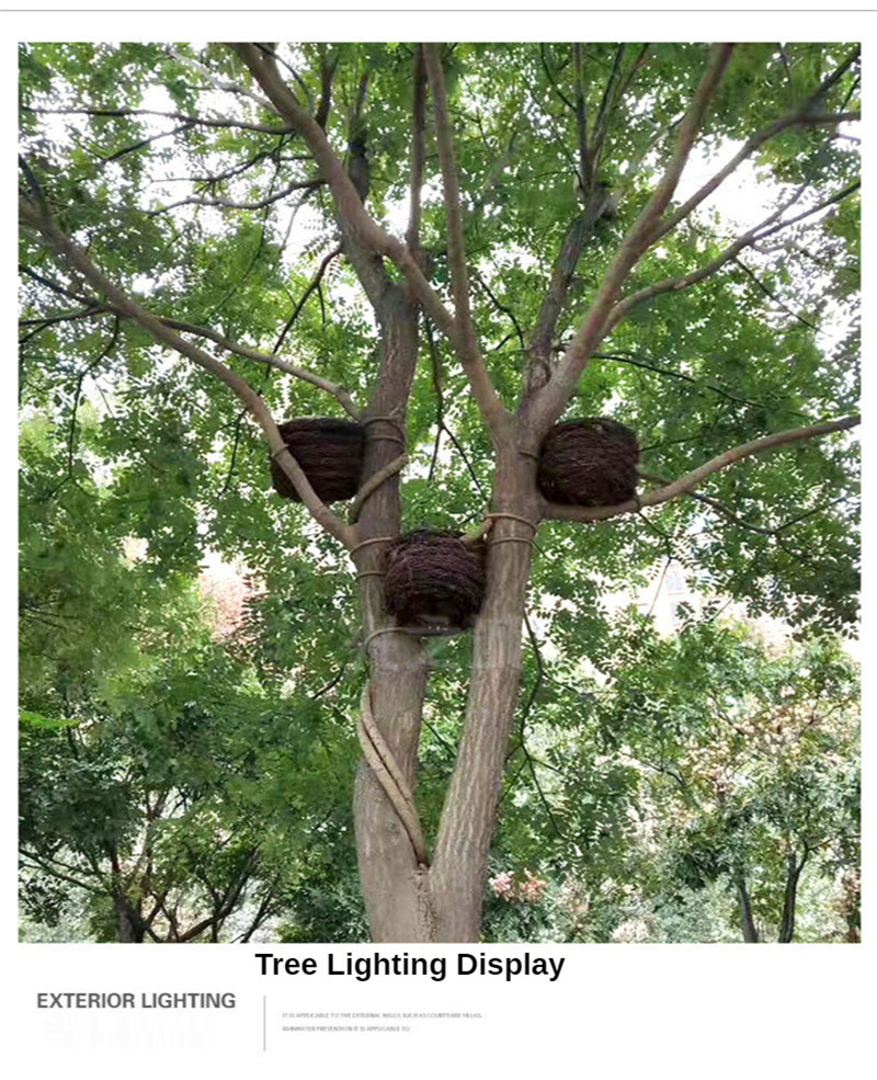24W 36W 48W Tree Lighting Bird&#39;s Nest Tree Light Xmas Garden Lamp Garden Lighting Landscape Decor Lights for Patio Pathway Yard