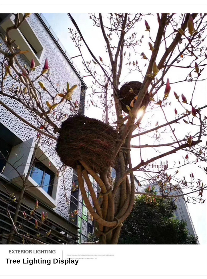 24W 36W 48W Tree Lighting Bird&#39;s Nest Tree Light Xmas Garden Lamp Garden Lighting Landscape Decor Lights for Patio Pathway Yard