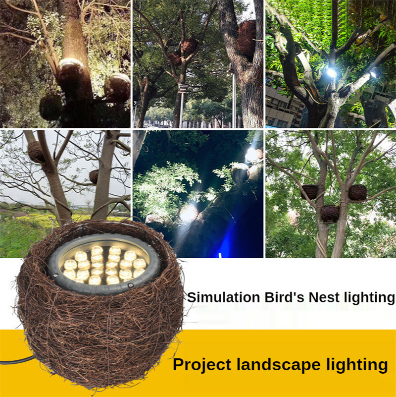 24W 36W 48W Tree Lighting Bird&#39;s Nest Tree Light Xmas Garden Lamp Garden Lighting Landscape Decor Lights for Patio Pathway Yard