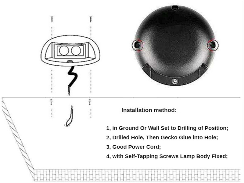 Trail Lights Corner Lights Waterproof Led Spot Stair Light Outdoor Led Underground Light for Walls Corridor Square Stair Park