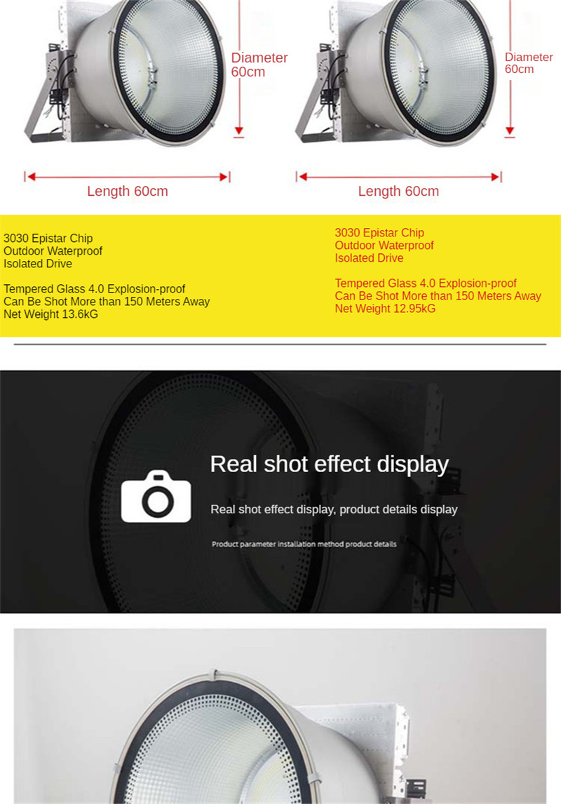 Garage Light Floodlight Super Bright Led Light Road Lights Bridge Illumination Engineering Site Lighting Pier Lighting 1200W Led