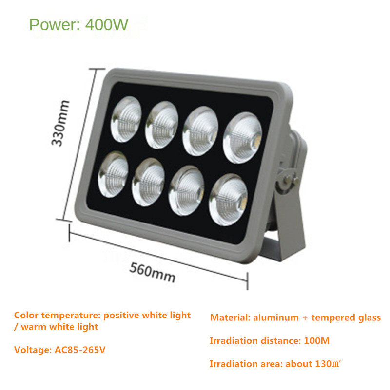 Led Spotlight Outdoor Led Flood Light Street Lamp IP65 Waterproof Super Bright Blue Stadium Light Square Lights 300W 400W 500W
