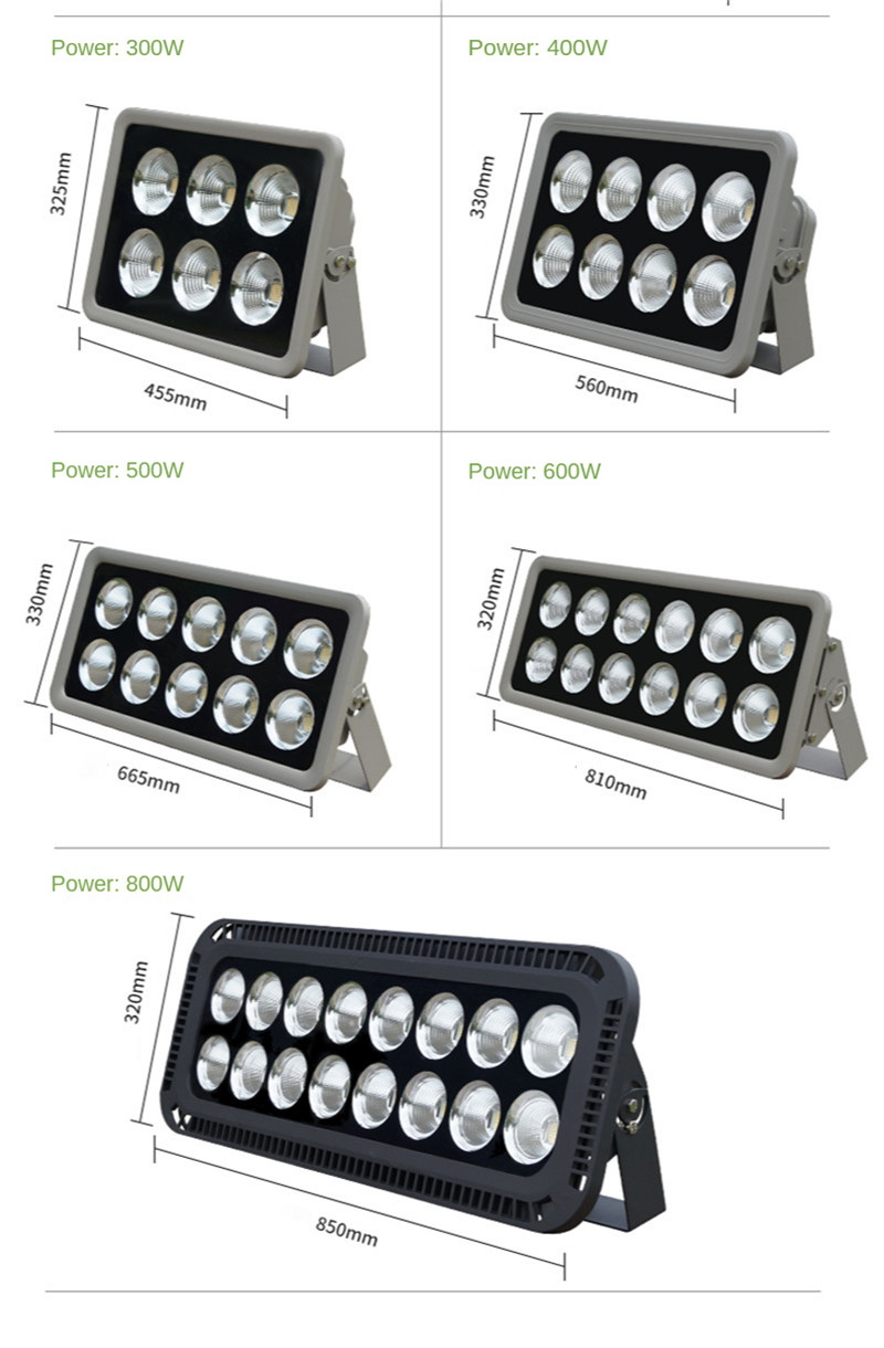 Led Spotlight Outdoor Led Flood Light Street Lamp IP65 Waterproof Super Bright Blue Stadium Light Square Lights 300W 400W 500W