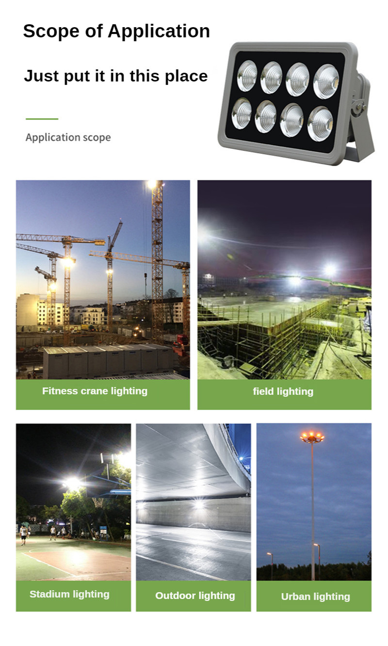 Led Spotlight Outdoor Led Flood Light Street Lamp IP65 Waterproof Super Bright Blue Stadium Light Square Lights 300W 400W 500W