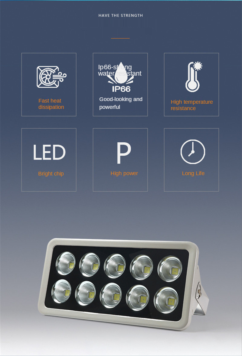 High brightness Long range Floodlight Outdoor Waterproof Lightning Protection Searchlight Stadium Lights 1200W 1500W 2000W