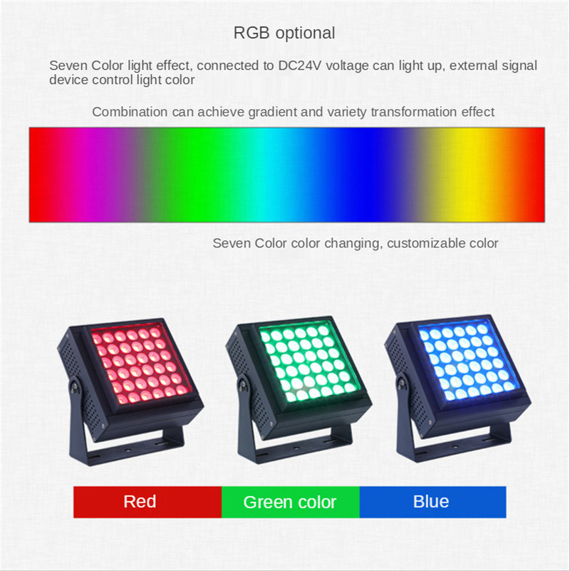 RGB Floodlight Outdoor Lighting Project Building Body Bridge Square LED Flood Light Outdoor Landscape Tree Light 36W DC24V Lamps