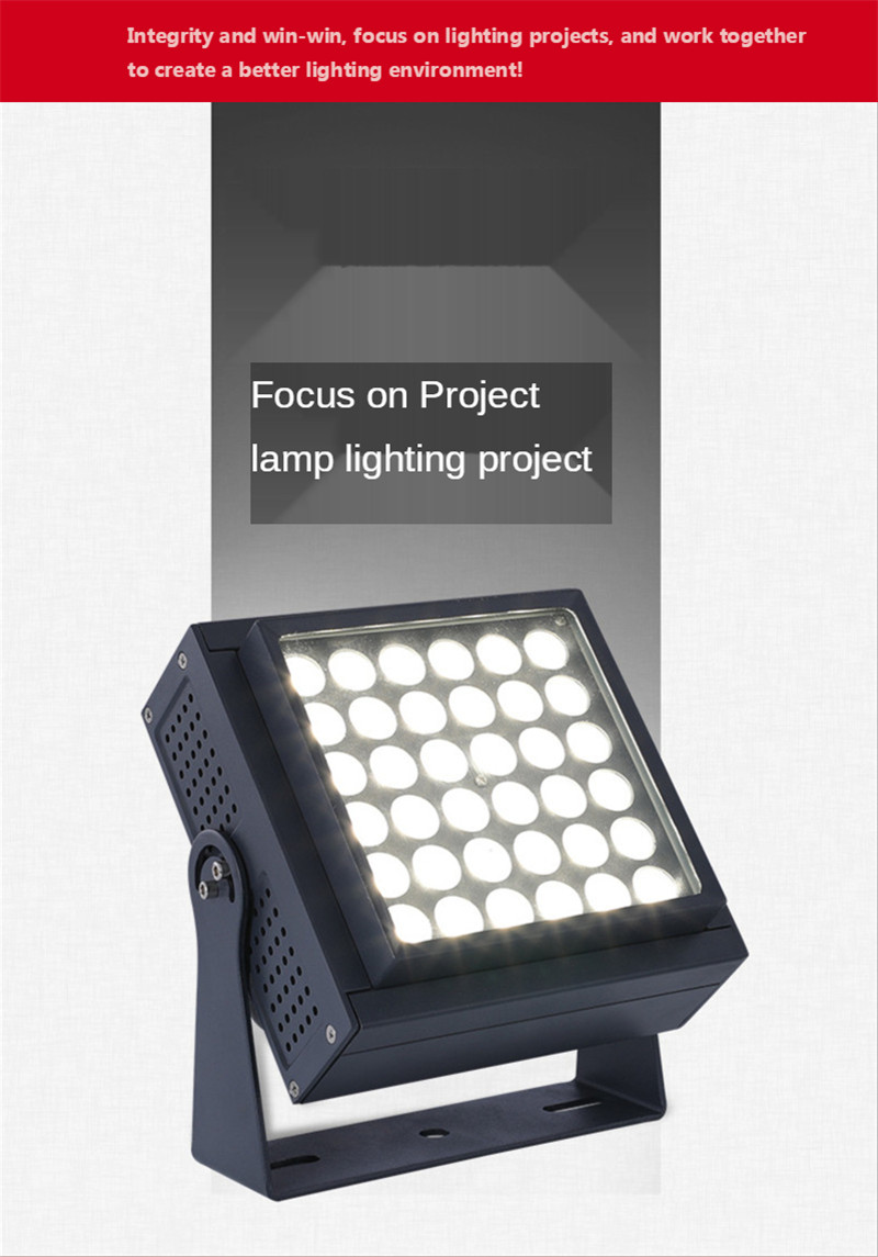 RGB Floodlight Outdoor Lighting Project Building Body Bridge Square LED Flood Light Outdoor Landscape Tree Light 36W DC24V Lamps