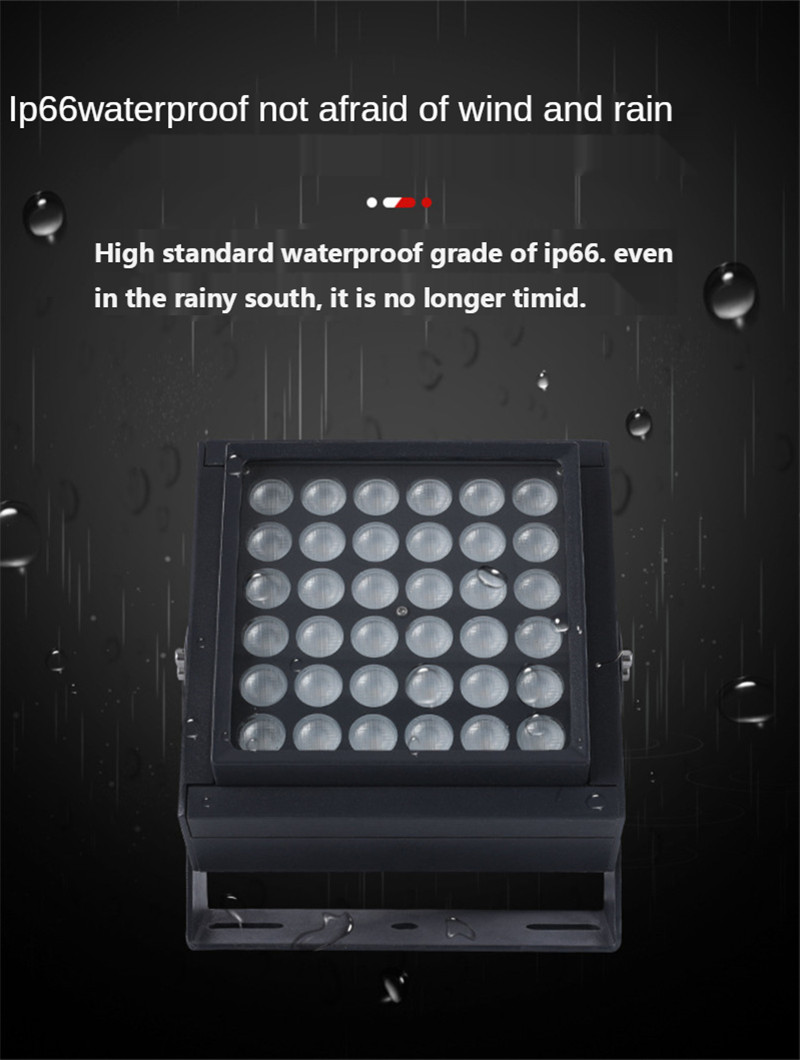 RGB Floodlight Outdoor Lighting Project Building Body Bridge Square LED Flood Light Outdoor Landscape Tree Light 36W DC24V Lamps