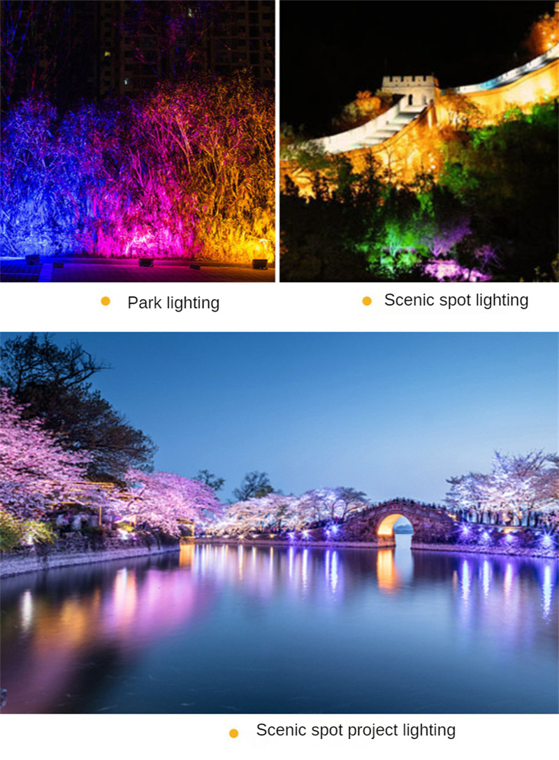 Outdoor Landscape Lighting Floodlight Led Spotlight Outdoor Waterproof Led 30W RGB Garden Park Rgb Atmosphere Lights 10W 20W 50W