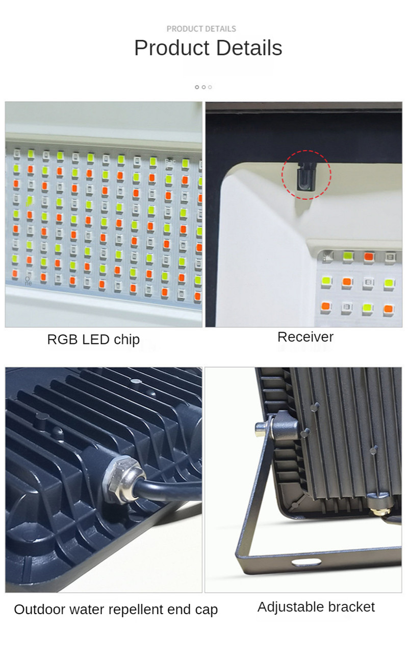 Outdoor Landscape Lighting Floodlight Led Spotlight Outdoor Waterproof Led 30W RGB Garden Park Rgb Atmosphere Lights 10W 20W 50W