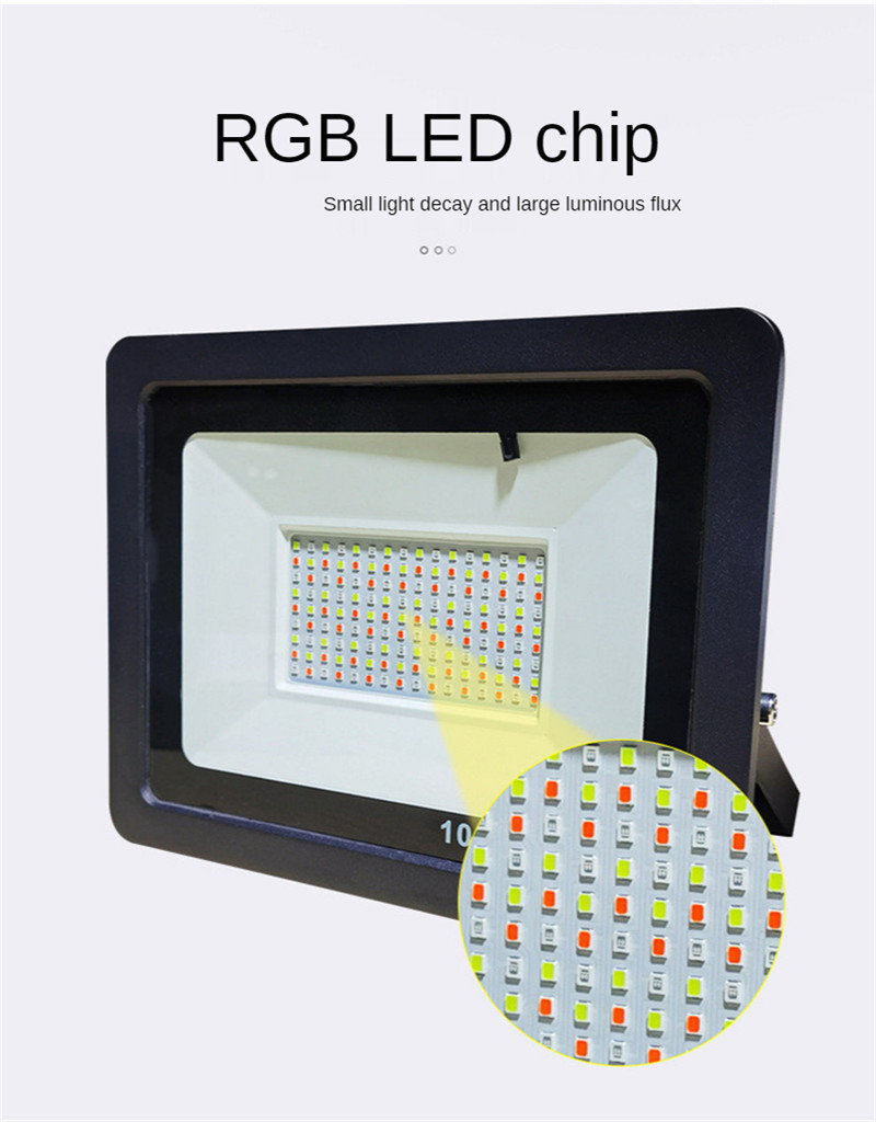 Outdoor Landscape Lighting Floodlight Led Spotlight Outdoor Waterproof Led 30W RGB Garden Park Rgb Atmosphere Lights 10W 20W 50W