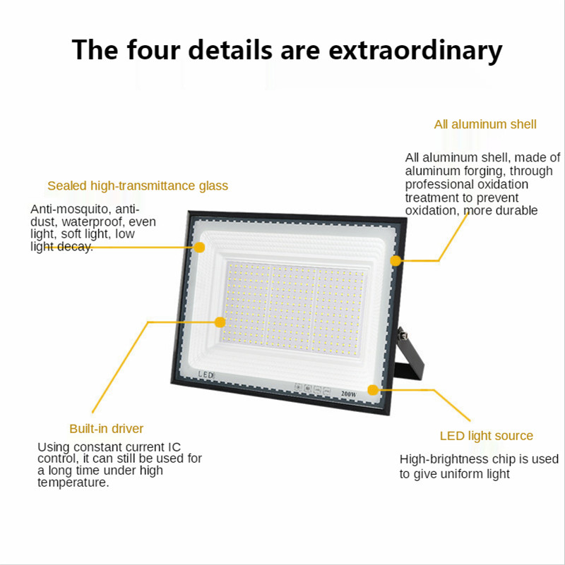 Ultra-thin Floodlight Outdoor Lighting Spotlight Led 100W Led 30W Garden Lights Outdoor Advertising Lighting Flood Light 150W