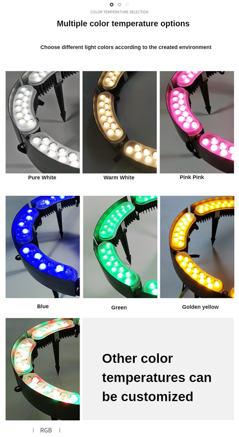 Ground Light Pillar Lights Outdoor Landscape Lighting Rgb Ip65 Waterproof Christmas Garden Park Decoration Lights DC24V Lamp