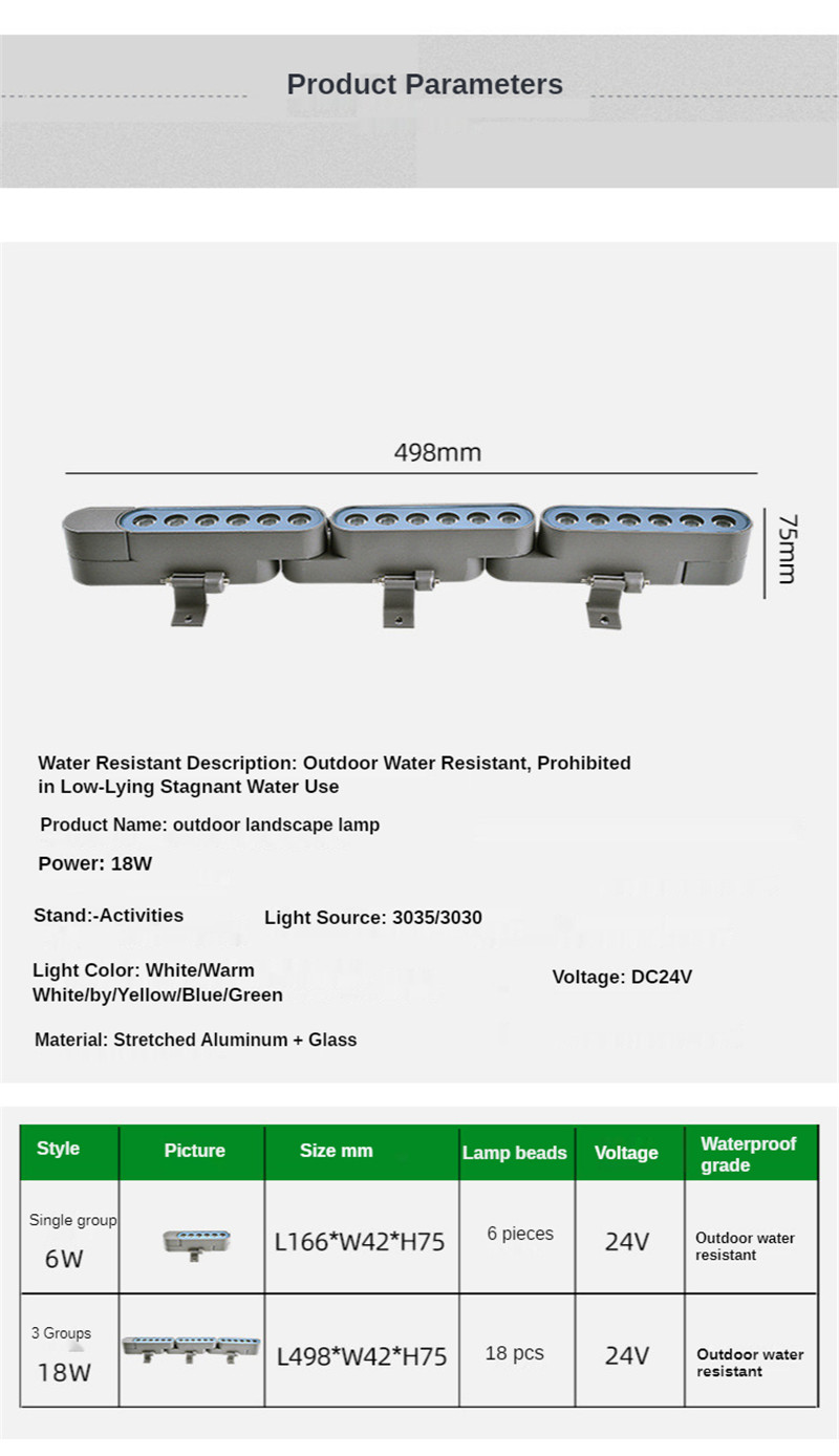 Project outdoor lighting lamp villa landscape lamp IP65 Waterproof Outdoor Engineering Lighting DC24V 220V Garden Trees Lighting