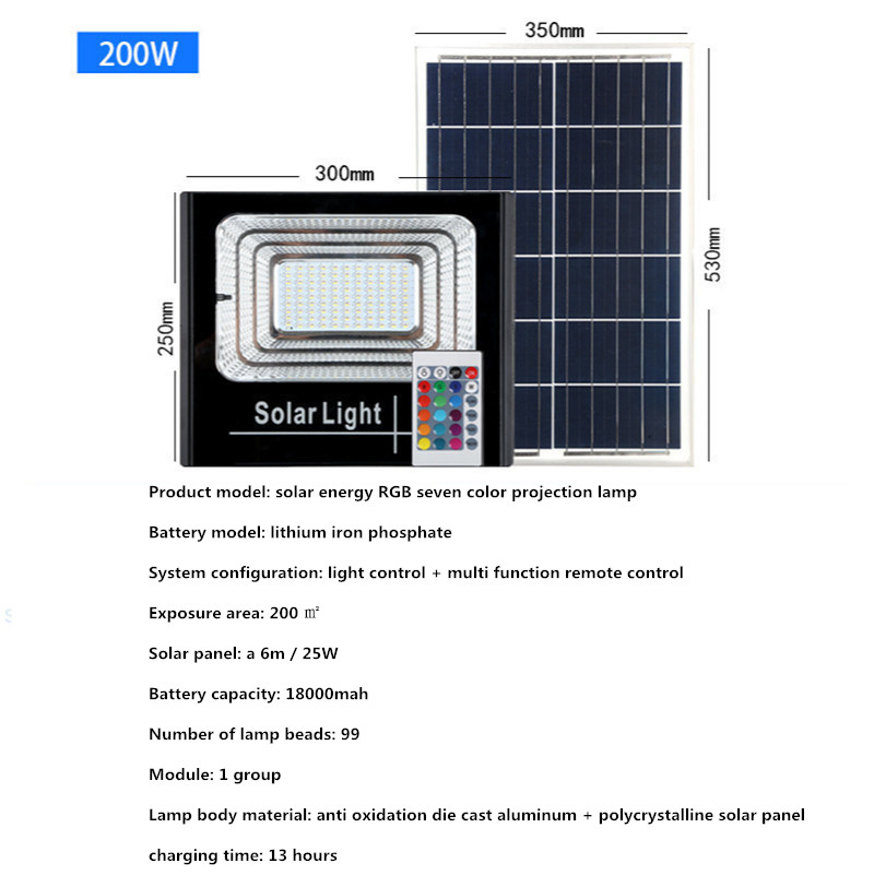 Led Spotlight 200W Led Light Led Solar Light for Garden Decoration Street Lamp Garden Lighting Landscape Lighting 200W 300W